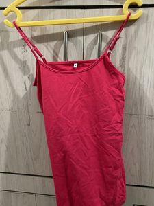 Red Spaghetti Strap Tank Top