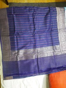 Elegant Purple &amp; Silver Saree