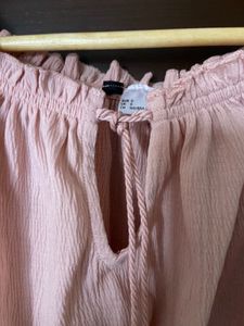 Dusty Pink Colour Off Shoulder Top(S)