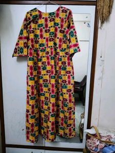 Multicolored Frock Style Anarkali Kurta