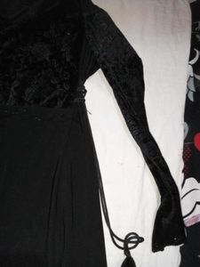 Elegant Black Velvet Dress