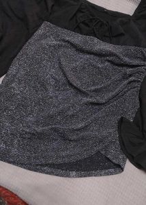 Asymmetric Party Wear Mini Skirt