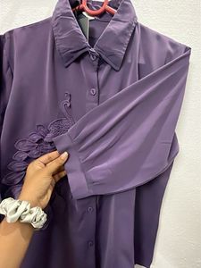Elegant Purple Peacock Blouse