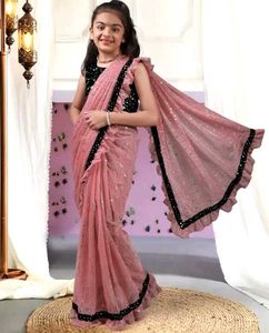 Silk Ready   To Wear Saree With Unstitched Blouse