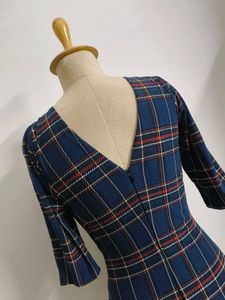 Stylish Plaid Wrap Mini Dress
