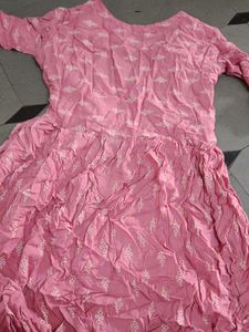 Pink Embroidered Dress