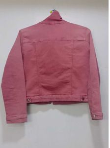 Brick Colour Denim Jacket