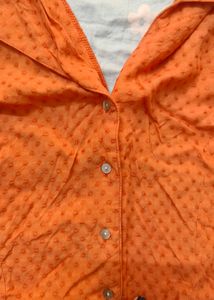 Orange Halter Neck Top