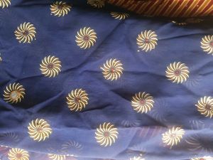 Blue Floral Meterial