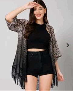 Chic Sheer Animal Print Shrug