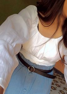 Blue Denim Korean Skirt