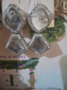 Vintage Rhinestone Cufflinks (Combo) 2 Earing