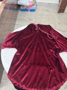 Velvet Maroon Hoodie ❤️