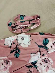Floral Print Jumpsuit with Matching Belt