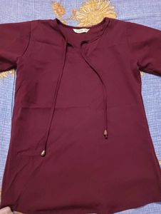 Maroon Tunic Top