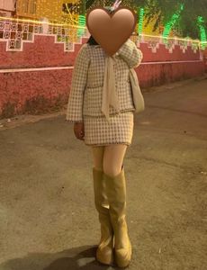 Warm tweed Set with Bow