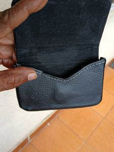 Black Leather Card Holder