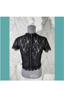 Zara Embroidered black Top