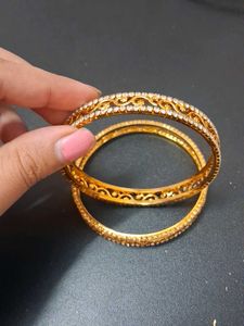 One Gram Gold Plated Stoned Bangles