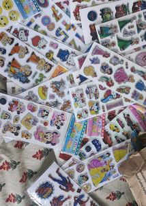 Wall Cartoon Puffy 3D PVC Cute Mix Stickers Funny