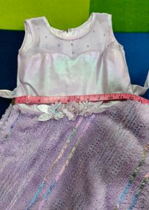 Cute Purple Girls Dress Set