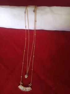 Gold Layered Necklace with Charm Detail
