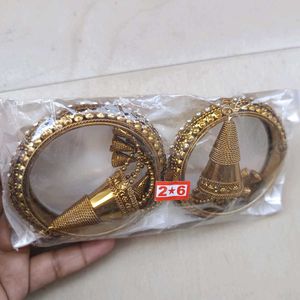 GOLDEN METAL LATKAN BANGLES