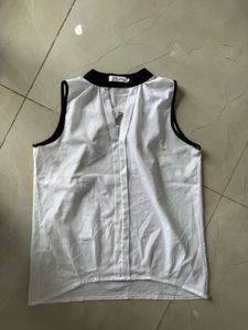 Sleeveless White Top