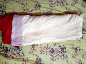 Red & White Durga Puja Special Saree