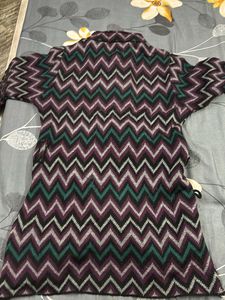 Patterned Knit Coat