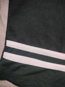 Black Crop Top 😍 With White Stripes. ✨