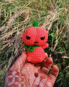 Crochet Cute Pumpkin Plushie/Keychain