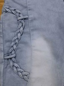 Light Blue Braided Accent Jeans