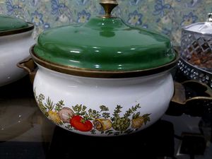 Vintage Enamelware Pot Set