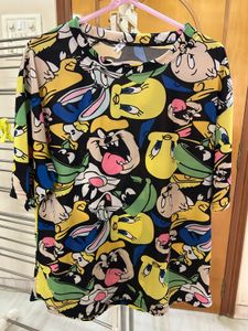 Cartoon Print Women's Top