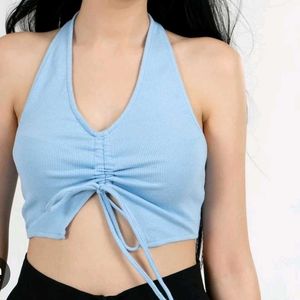 Blue Halter Top