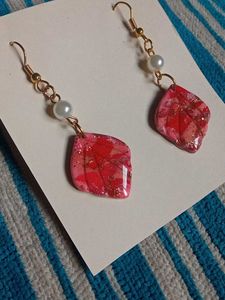 Red Diamond Earrings