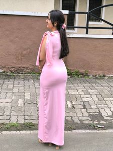 Elegant Pink Maxi Dress