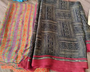 BEAUTIFUL MULTICOLOUR SAREE PACK OF 2