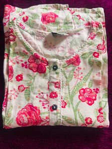 Floral Print Kurta