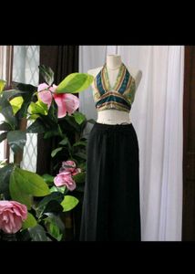 Patterned Halter Top