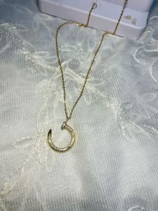 Gold Nail Design Bracelet &amp; Necklace