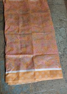 Orange Floral Saree