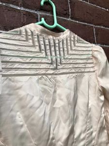 Cream Satin Blouse