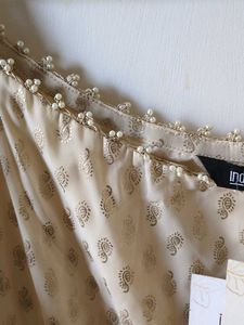 Elegant Gold Anarkali Kurta