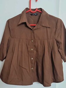 Brown Office Wear Top