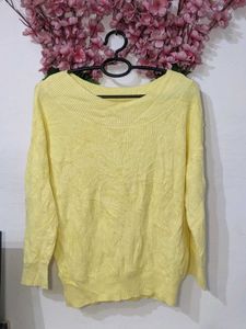Yellow Woolen Thin Sweater