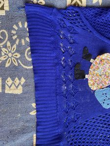 Blue Knit Cardigan