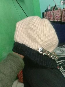 Stylish Beanie with Chain Detail