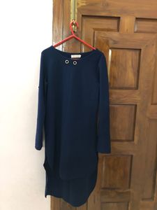 NAVY BLUE HIGH LOW TOP WITH BUTTONS